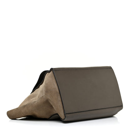 Celine Smooth Calfskin Suede Large Tri-Color Trapeze Brown 4 of 24