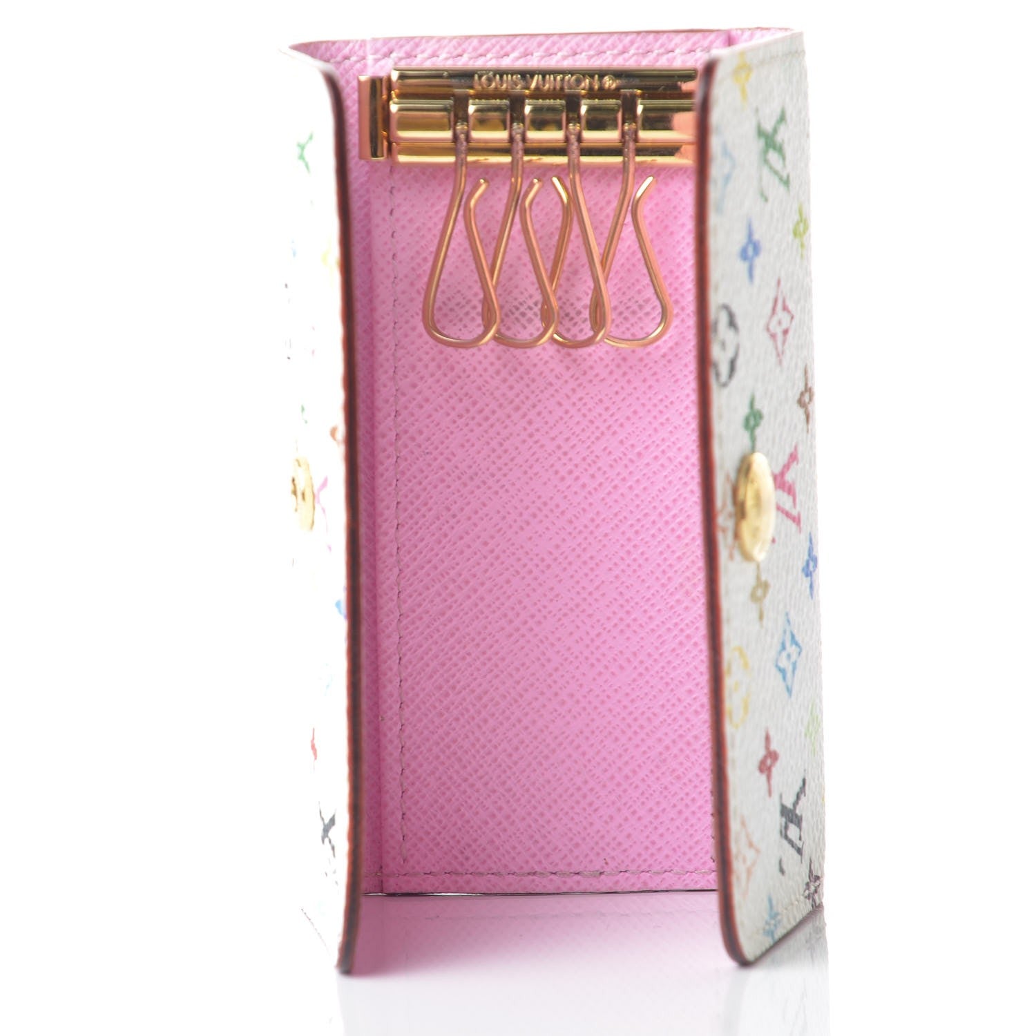 Louis Vuitton Monogram Multicolor Multicles 4 Key Holder White Litchi 5 of 10