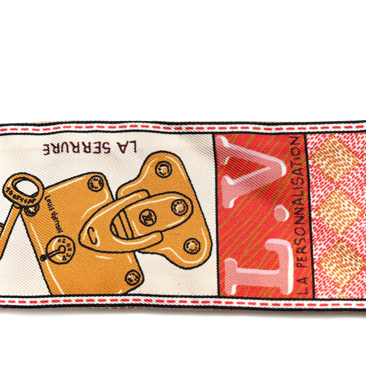 Louis Vuitton Silk Jeu De Louis BB Bandeau Beige 4 of 5