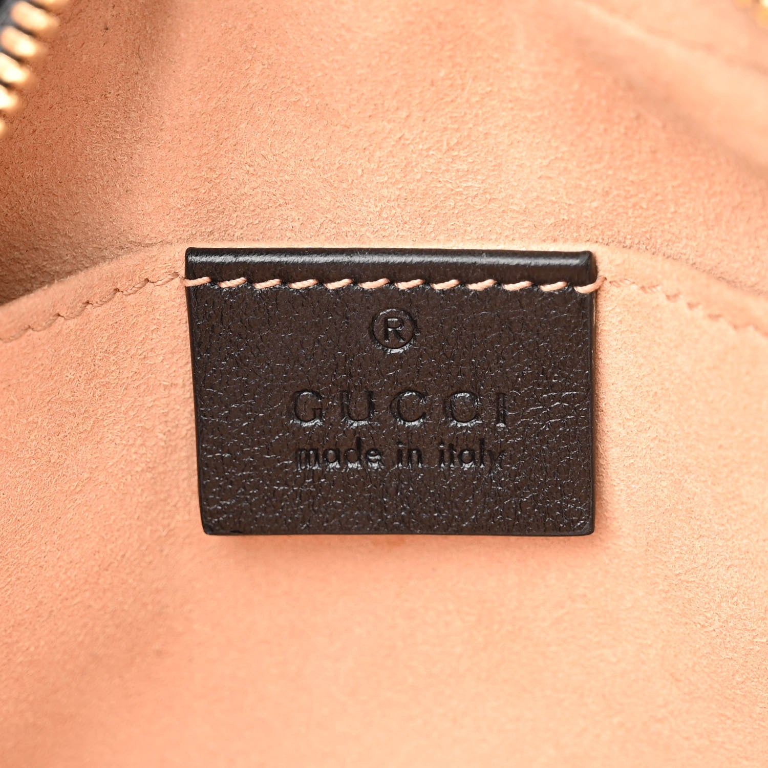 Gucci Monogram Matelasse Diagonal Small GG Marmont Chain Shoulder Bag Beige Black 6 of 10