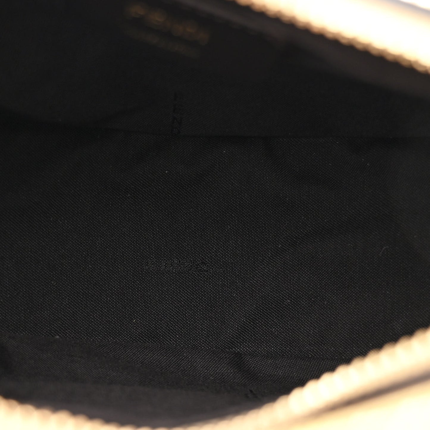 Crystal Vitello Laminato Suede FF Mini Fendigraphy Hobo Bag Platino