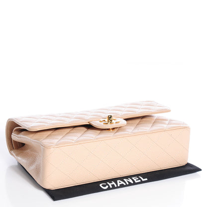 Chanel Caviar Quilted Medium Double Flap Beige Clair 4 of 8