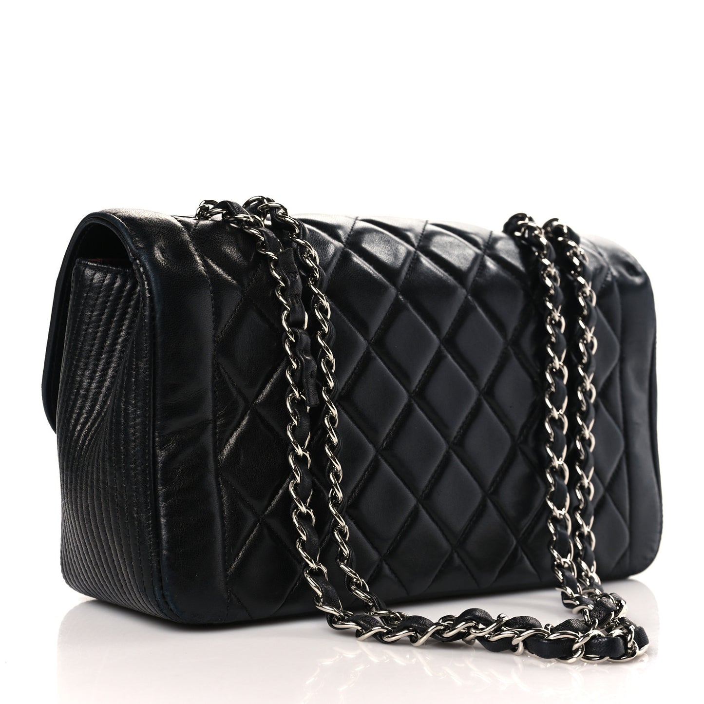Lambskin Medium Coco Rider Flap Black