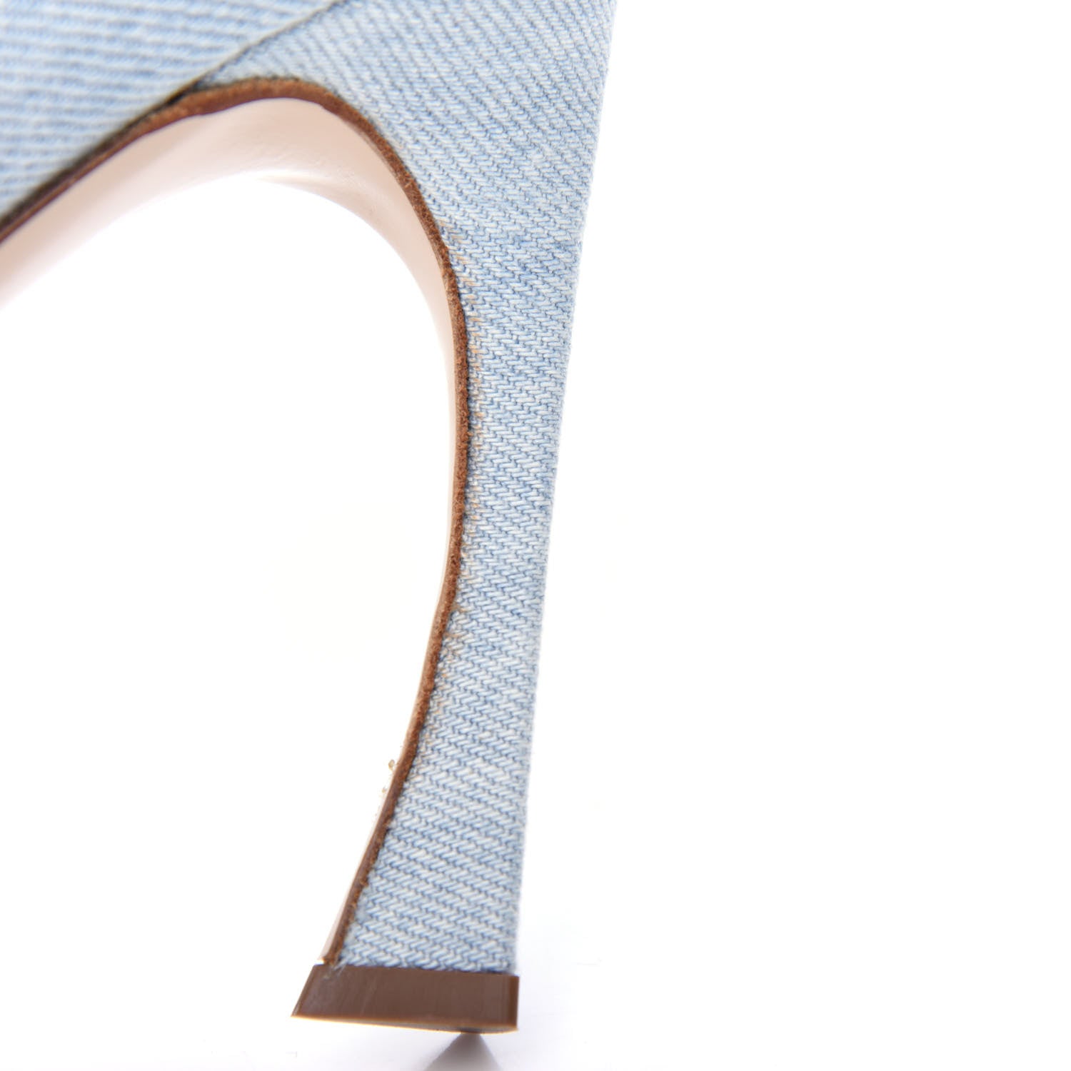 Christian Dior Denim Embroidered Pumps 39 Light Blue 714567