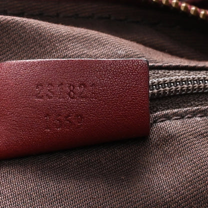 Gucci Guccissima Medium Horsebit Chain Hobo Red 6 of 12