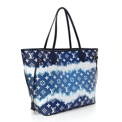 Louis Vuitton Monogram Escale Neverfull MM Blue 4 of 10
