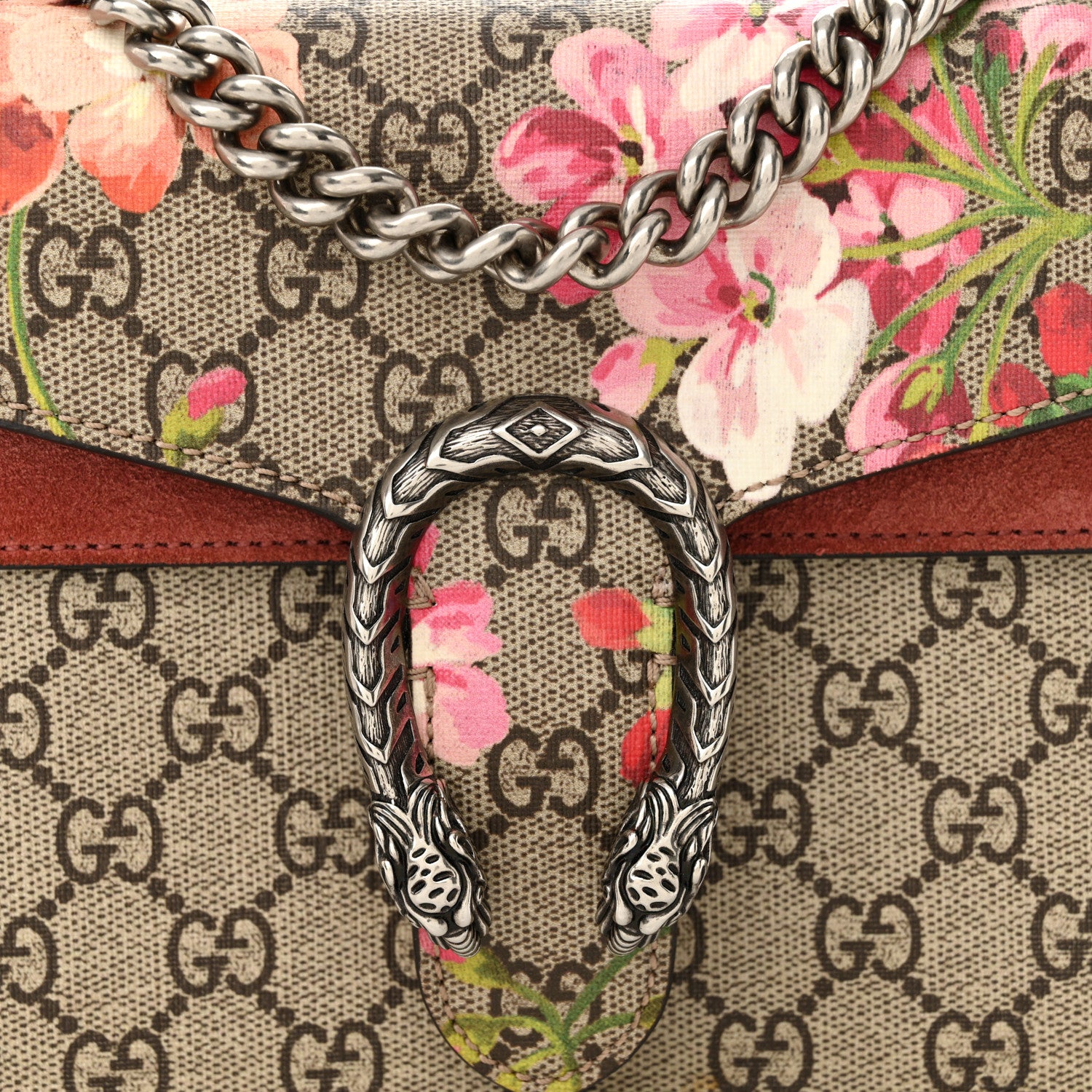 Gucci GG Supreme Monogram Blooms Mini Dionysus Shoulder Bag Beige Multicolor Dry Rose 7 of 13