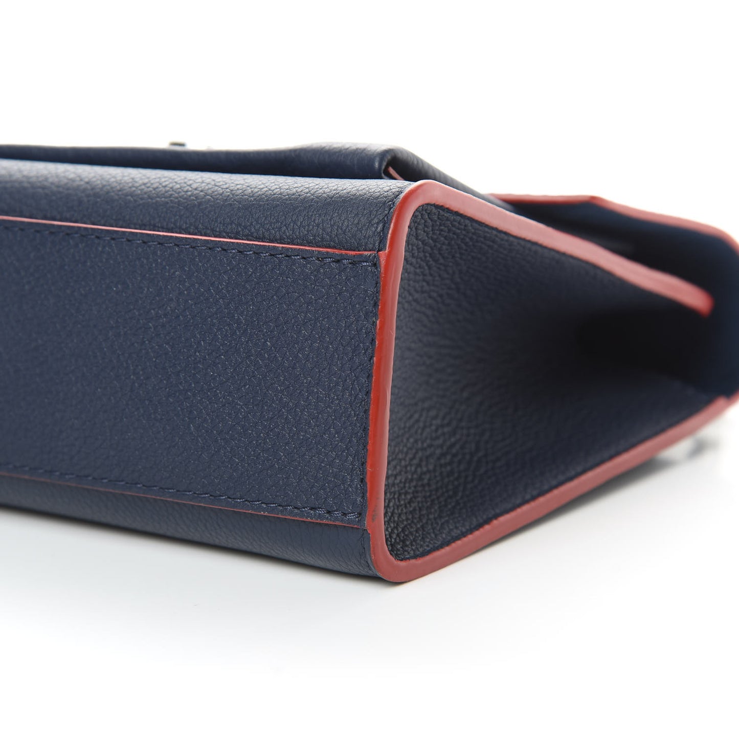 Soft Calfskin Mylockme Chain Bag BB Marine Rouge