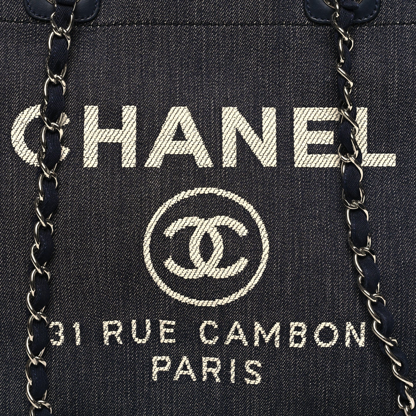 Denim Medium Deauville Tote Dark Blue