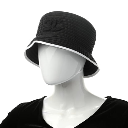 Chanel Cotton Viscose CC Bucket Hat S Black 2 of 10