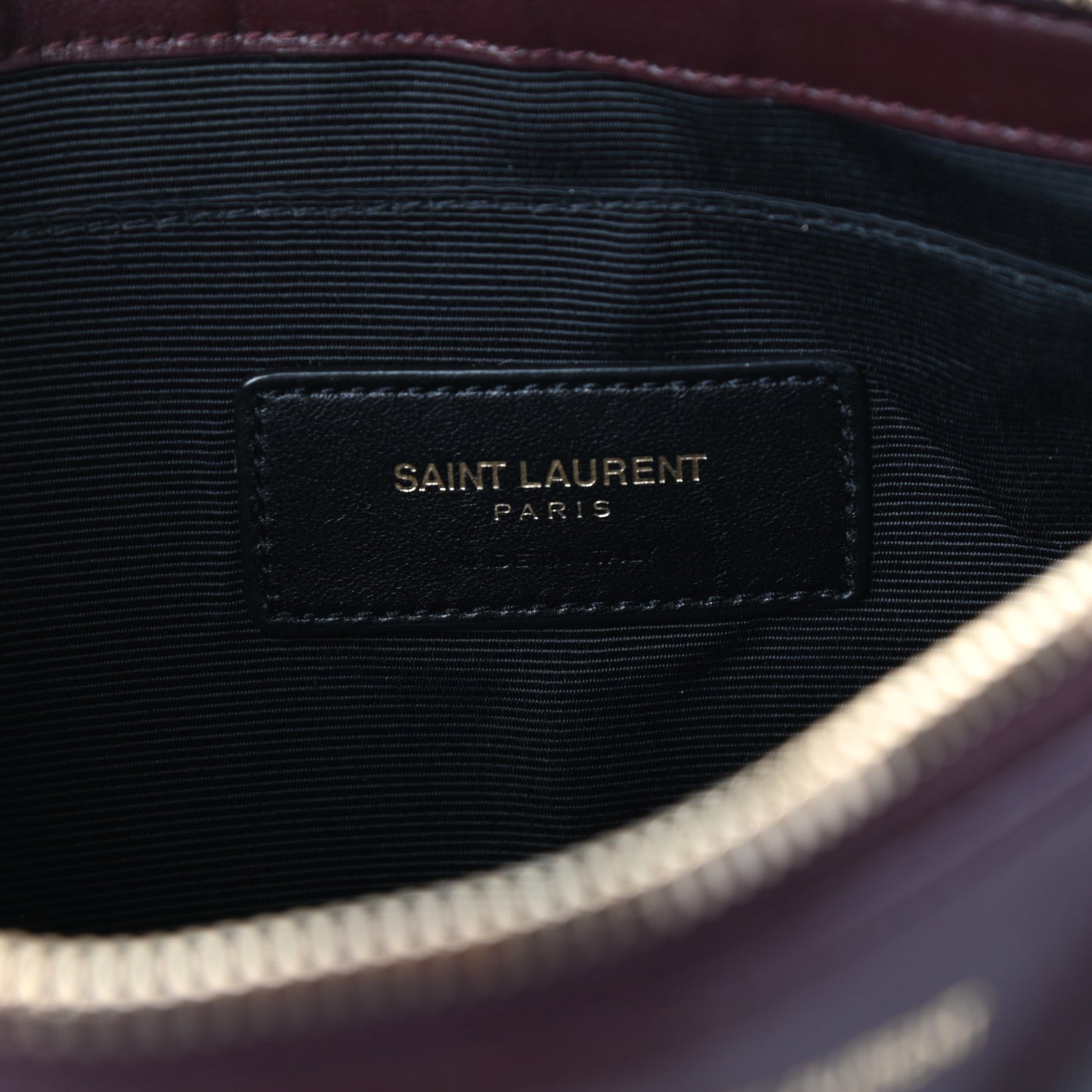 Calfskin Teen Monogram Crossbody Bag Bordeaux
