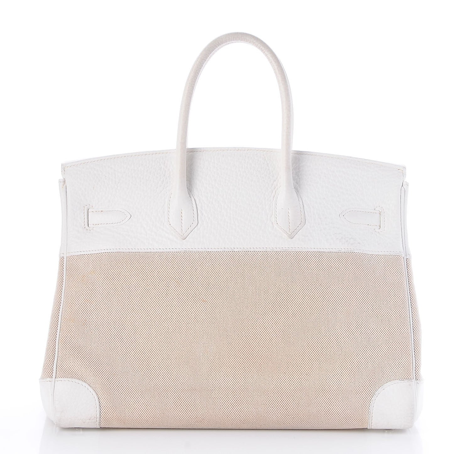Toile Taurillon Clemence Birkin 35 White
