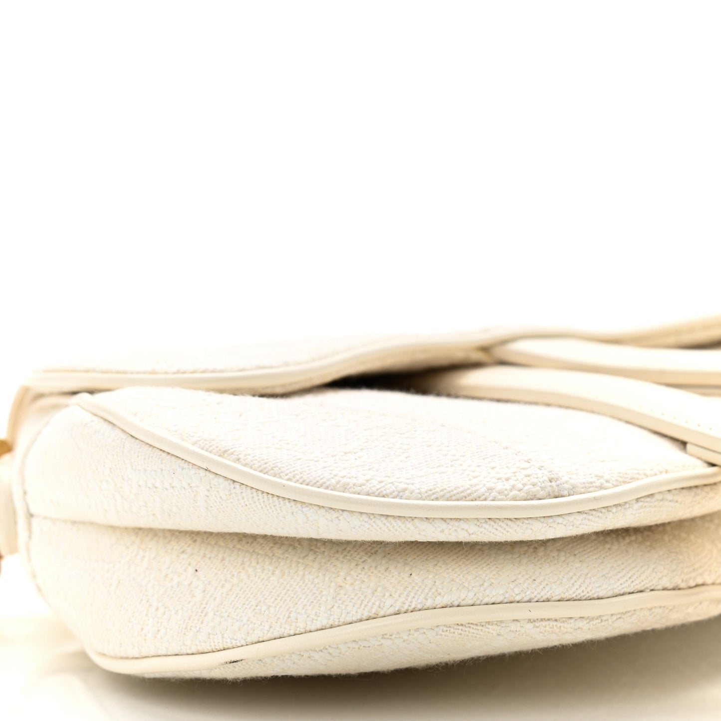 Oblique Mini Saddle Bag White