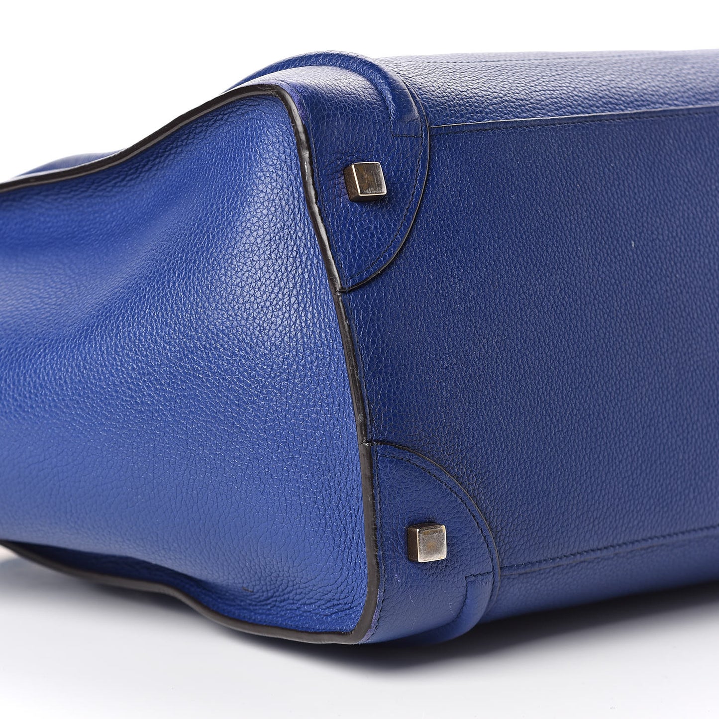 Drummed Calfskin Mini Luggage Indigo