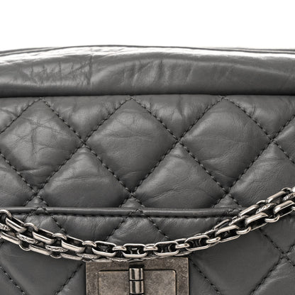 Chanel Aged Calfskin Quilted Medium Reissue Camera Case Grey 8 of 12