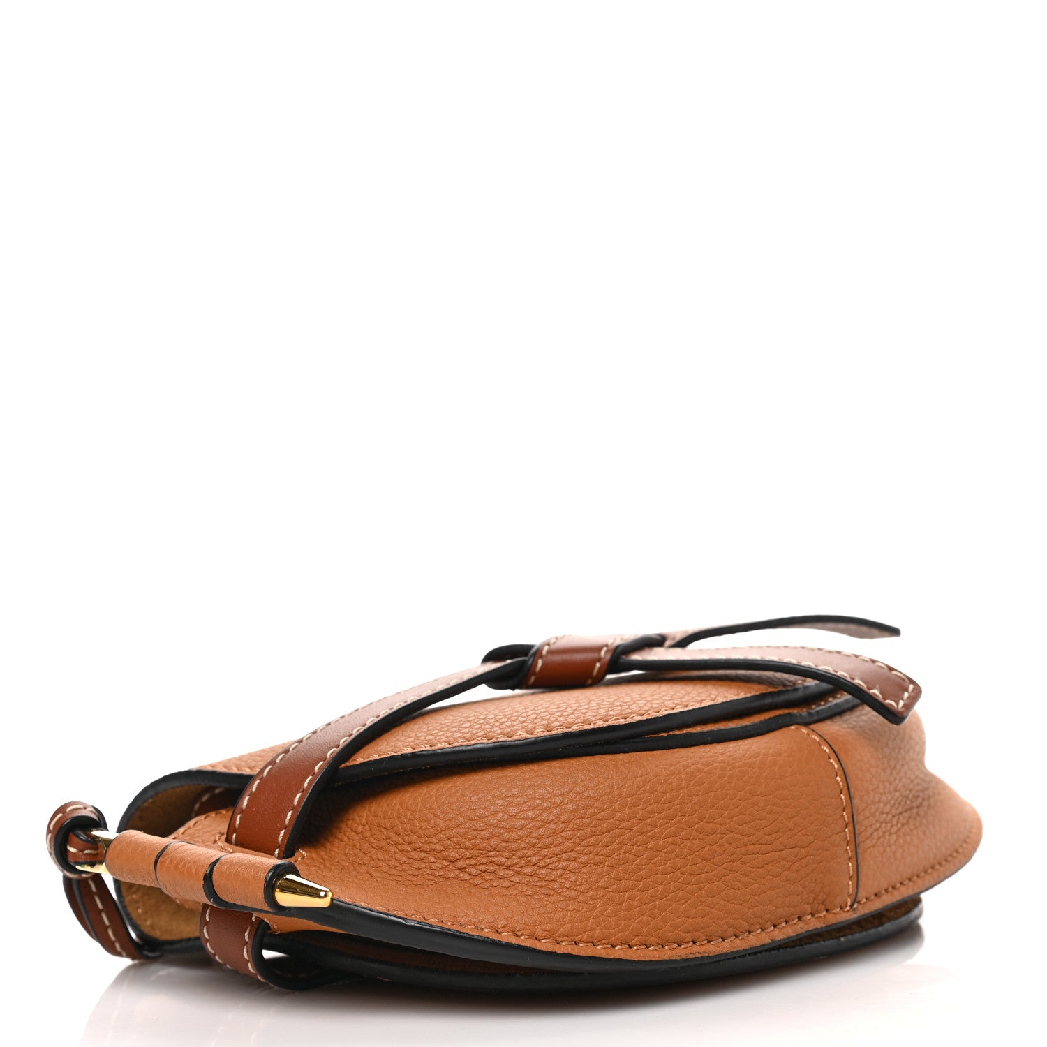 Loewe Grained Calfskin Mini Gate Crossbody Bag Caramel Pecan 4 of 9