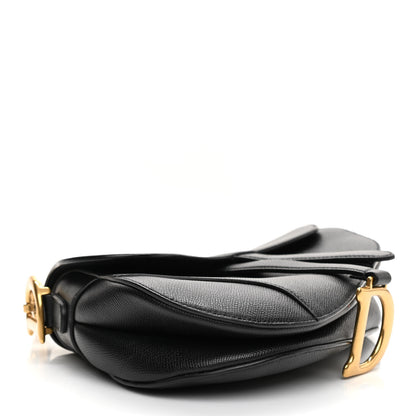 Christian Dior Grained Calfskin Saddle Bag Black 4 of 10
