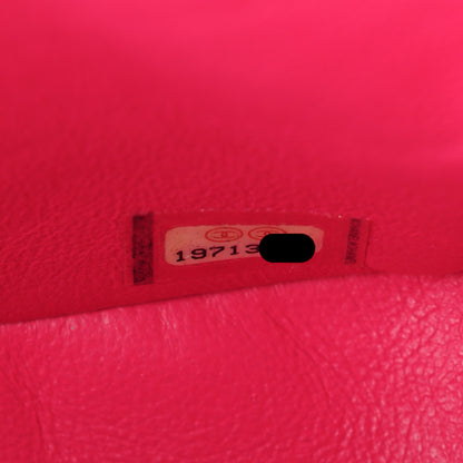 Chanel Lambskin Quilted Mini Rectangular Flap Dark Pink 8 of 8