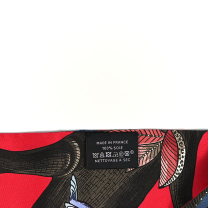 Hermes Silk Tree Of Song Twilly Rouge Bronze Bleu 3 of 4