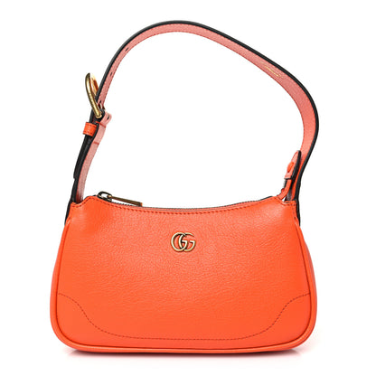 Gucci Goatskin Mini Aphrodite Shoulder Bag Orange 1 of 10