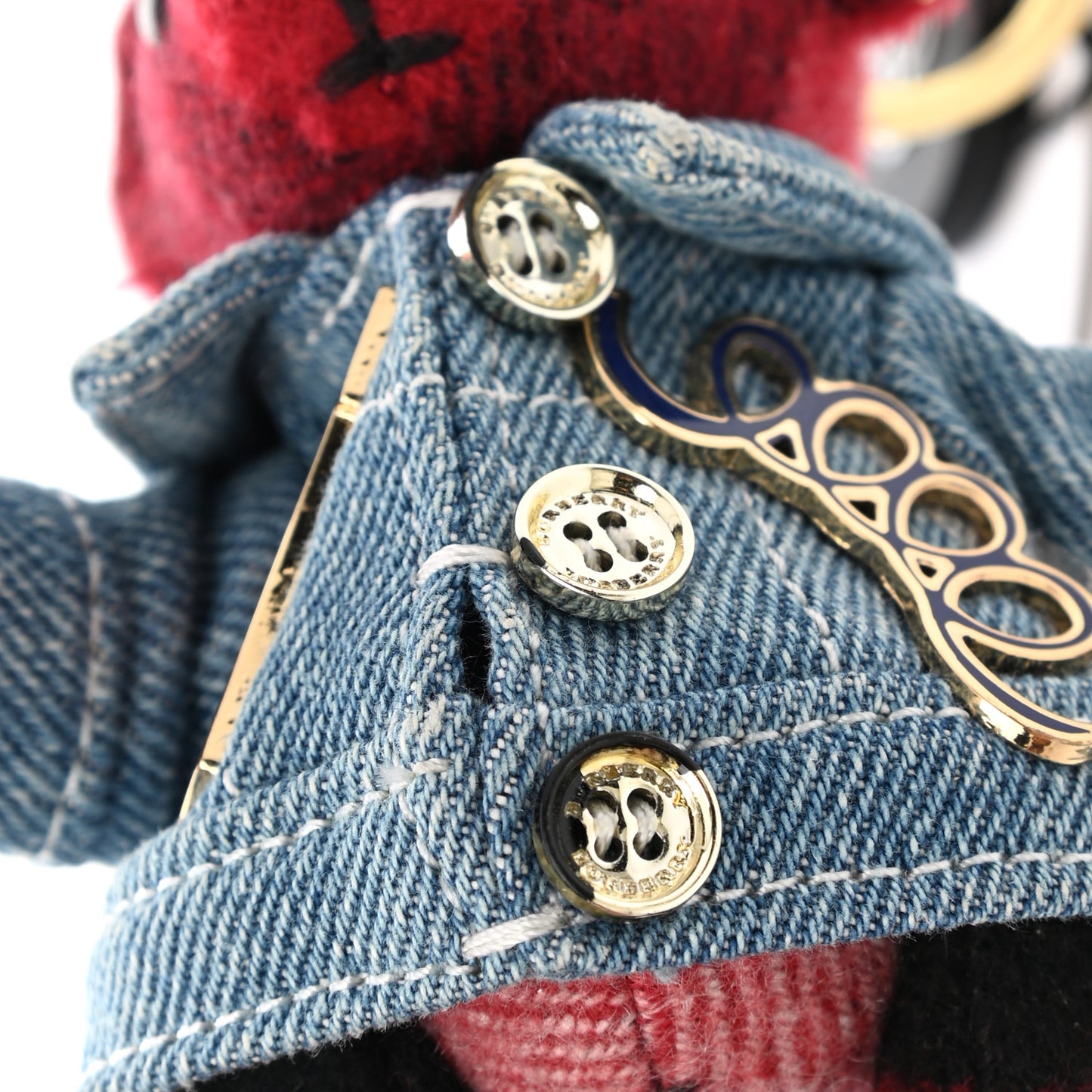 Cashmere Denim Jacket Thomas Bear Bag Charm Red