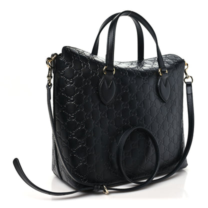 Gucci Guccissima Linea A Foldover Tote Black 3 of 10