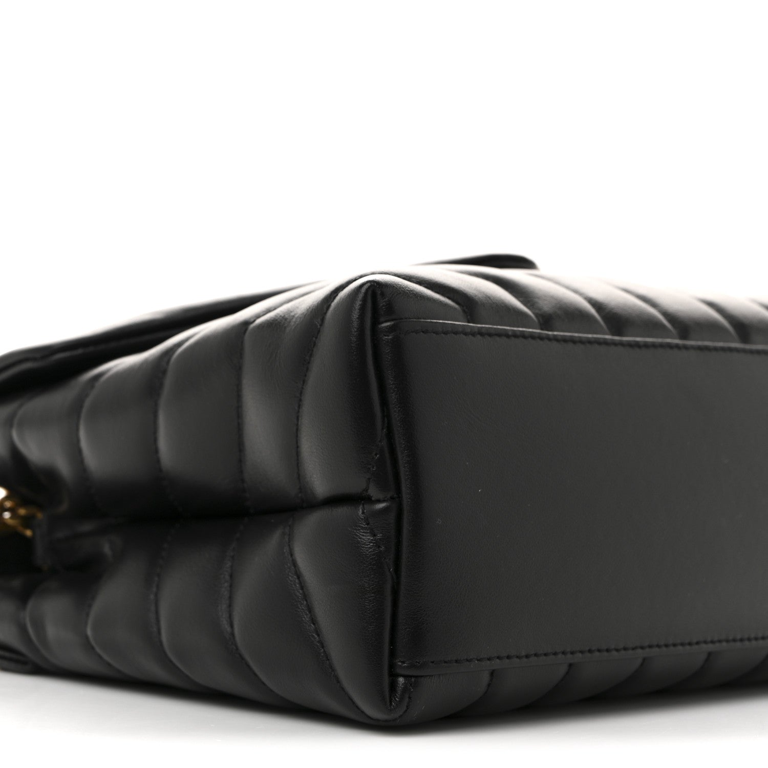 Saint Laurent Calfskin Y Quilted Monogram Small Loulou Chain Satchel Black 9 of 10