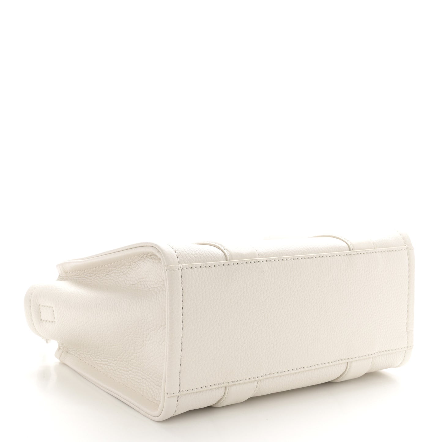Grained Calfskin Mini The Tote Bag Cotton Silver