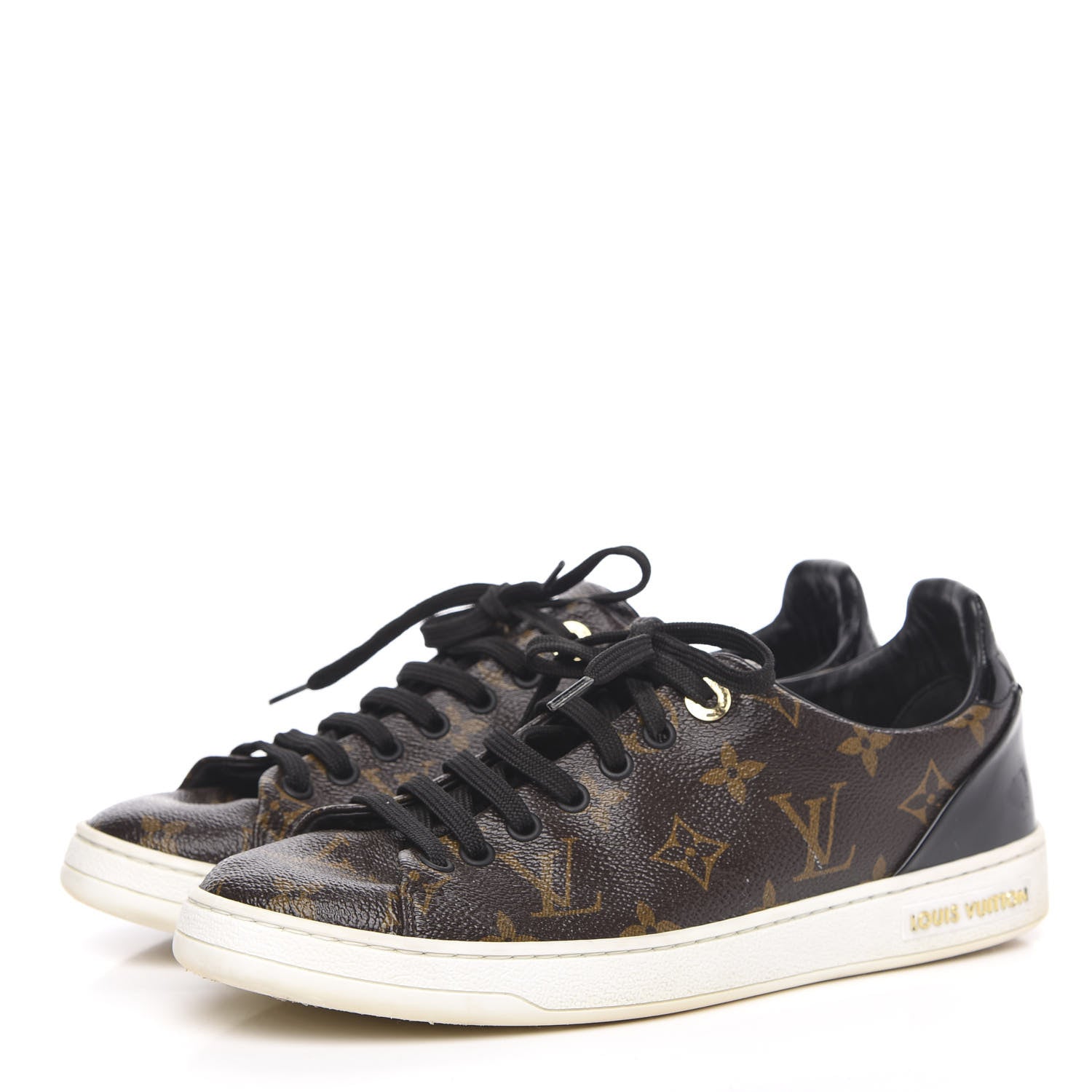 Louis Vuitton Patent Monogram Frontrow Sneakers 39 3 of 12