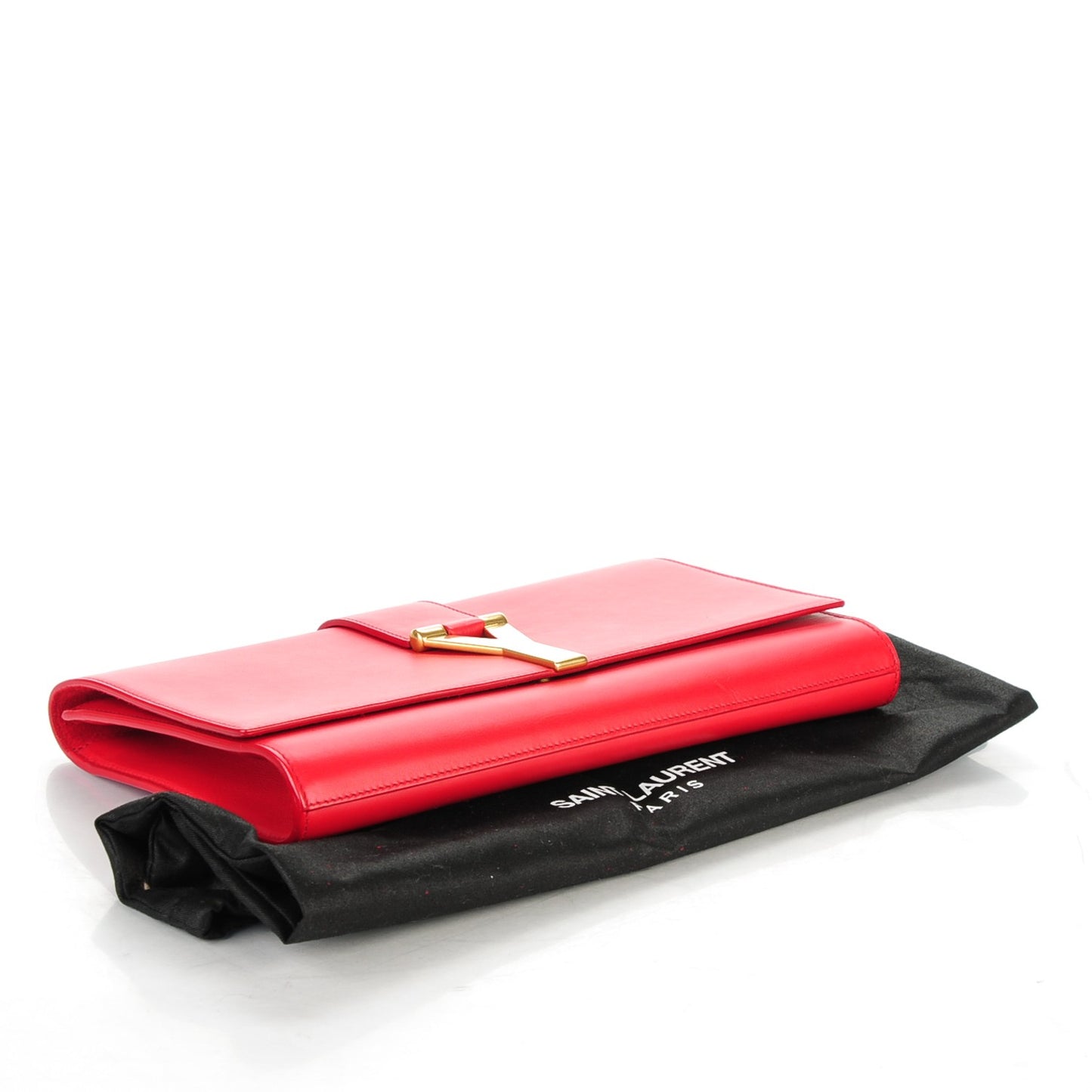 Calfskin Classic Y Ligne Clutch Red