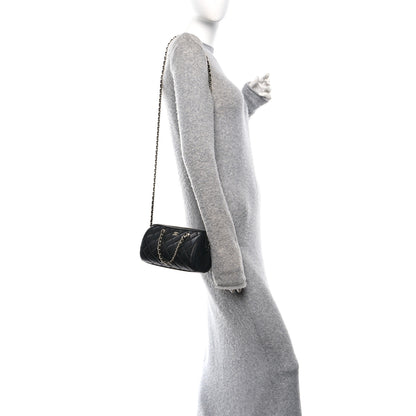 Chanel Caviar Quilted Barrel Clutch With Chain Black 2 of 10
