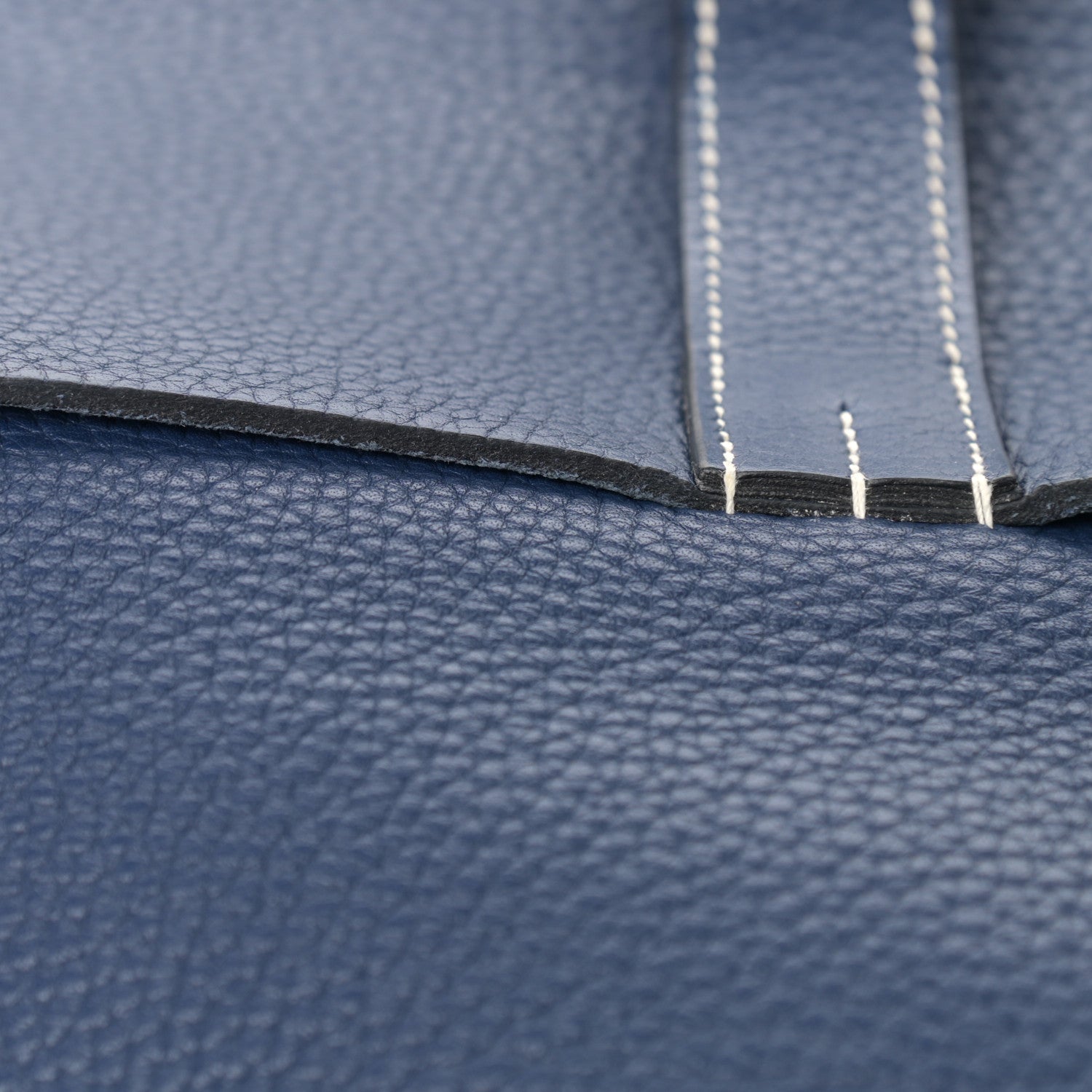 Hermes Taurillon Clemence Halzan 31 GM Bleu Saphir 11 of 16