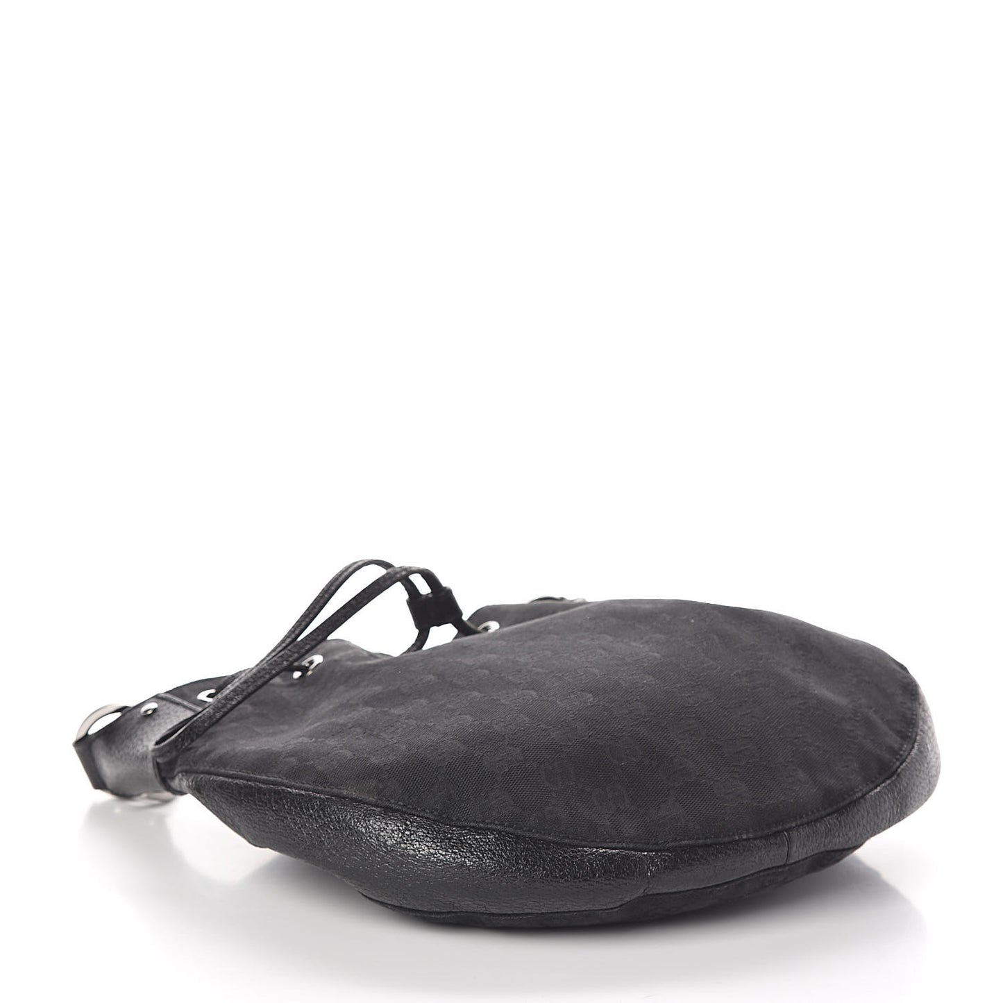 Monogram Drawstring Hobo Black