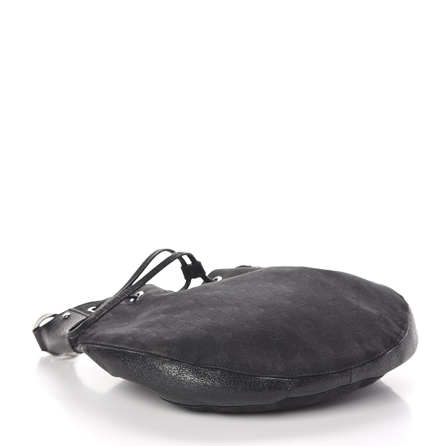 Gucci Monogram Drawstring Hobo Black 4 of 9