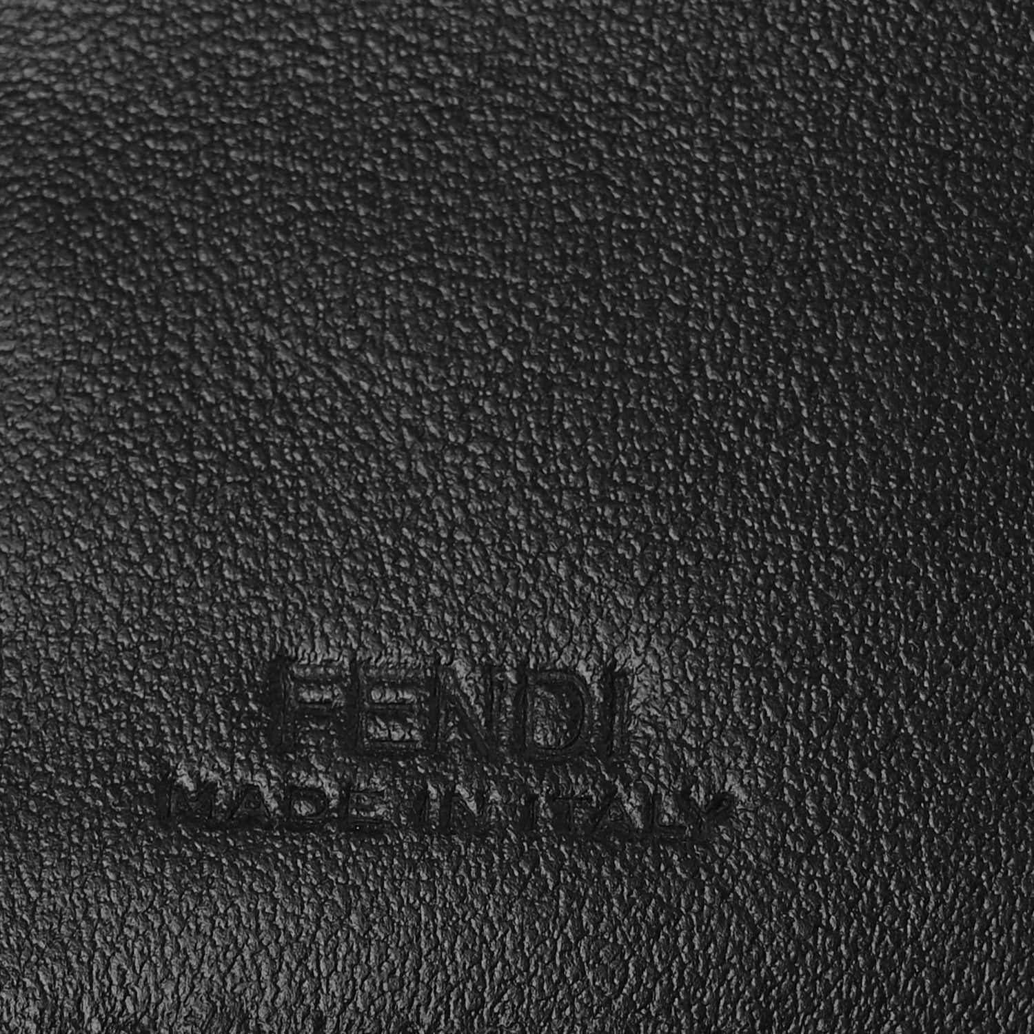 Fendi Glazed Fabric Vitello King FF 1974 Diagonal Bi-Fold Wallet Grey Black Sunflower 6 of 10