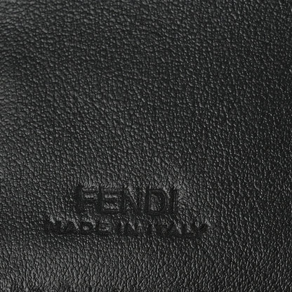 Fendi Glazed Fabric Vitello King FF 1974 Diagonal Bi-Fold Wallet Grey Black Sunflower 6 of 10