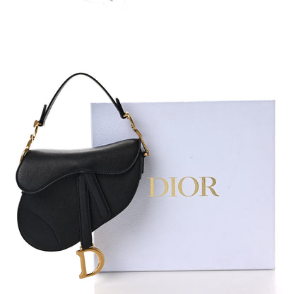 Christian Dior Grained Calfskin Mini Saddle Bag Black 9 of 9