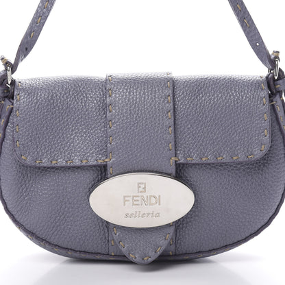 Fendi Calfskin Romano Selleria Mini Flap Bag Purple 8 of 13