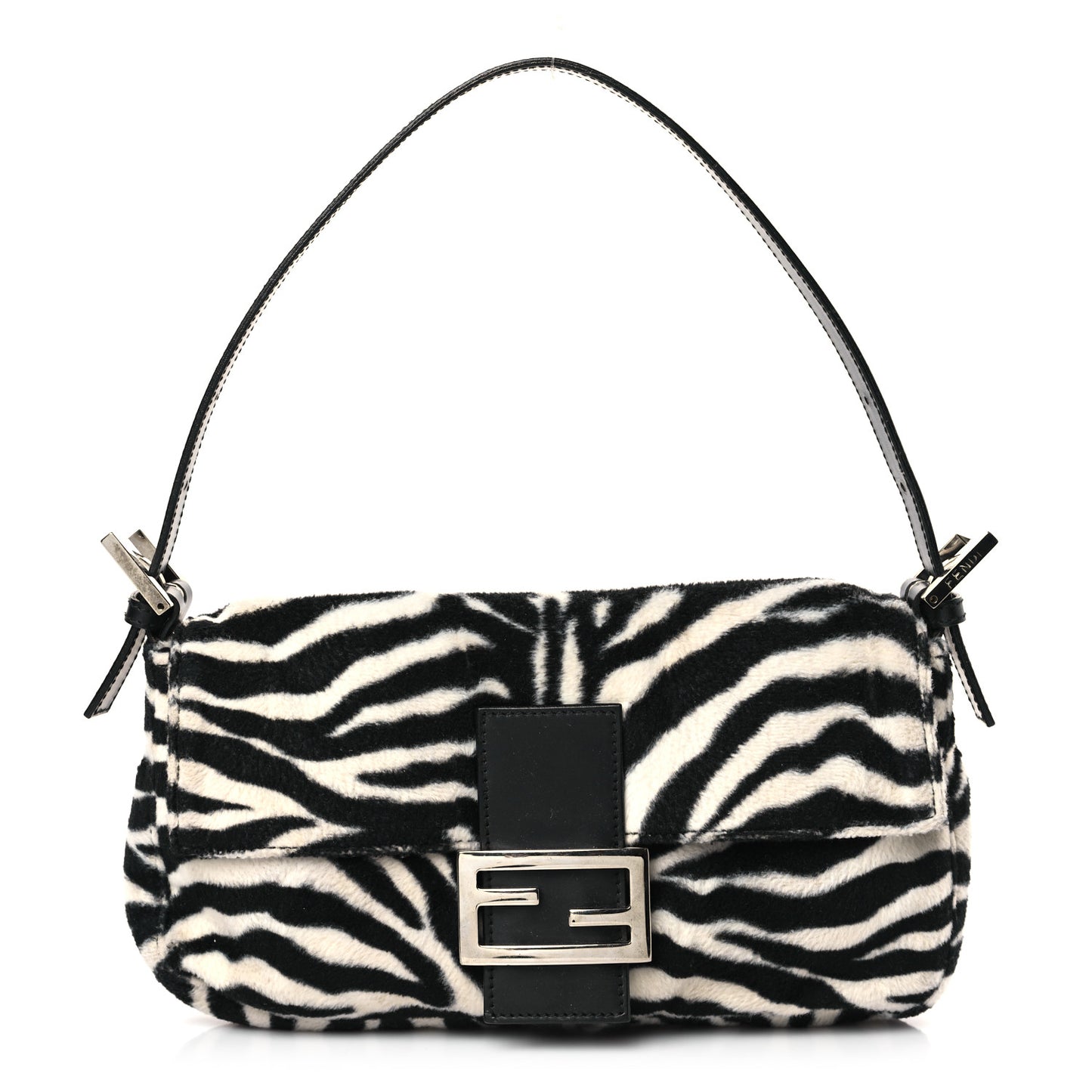 Zebra Print Baguette Black White