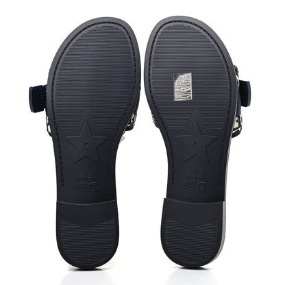 Christian Dior Nylon Oblique Dio(r)evolution Slide Sandals 41 Deep Blue 5 of 7