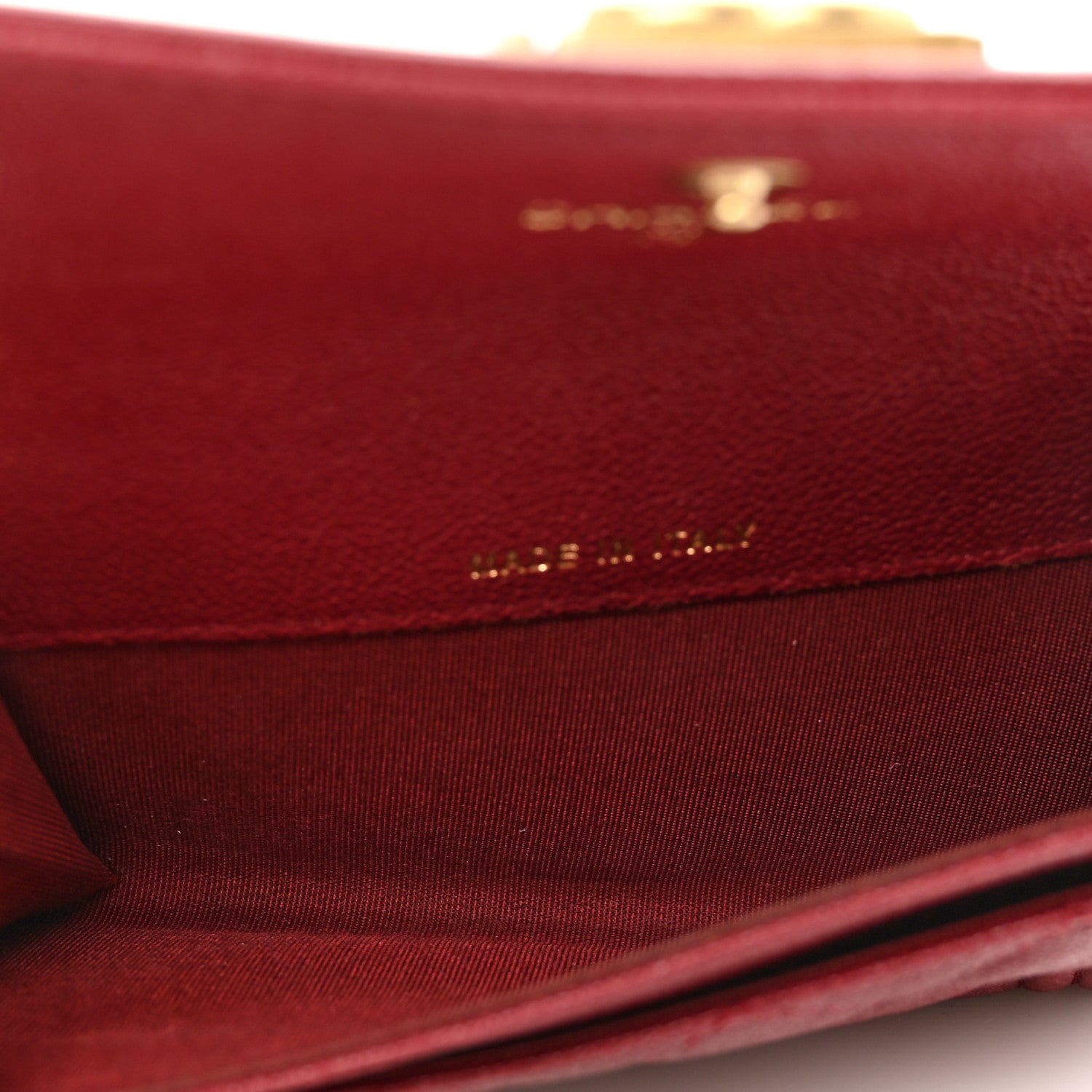 Chanel Caviar Quilted Boy Flap Card Holder Wallet Red 5 of 9
