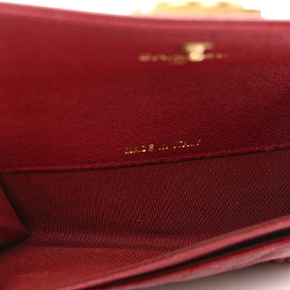 Chanel Caviar Quilted Boy Flap Card Holder Wallet Red 5 of 9