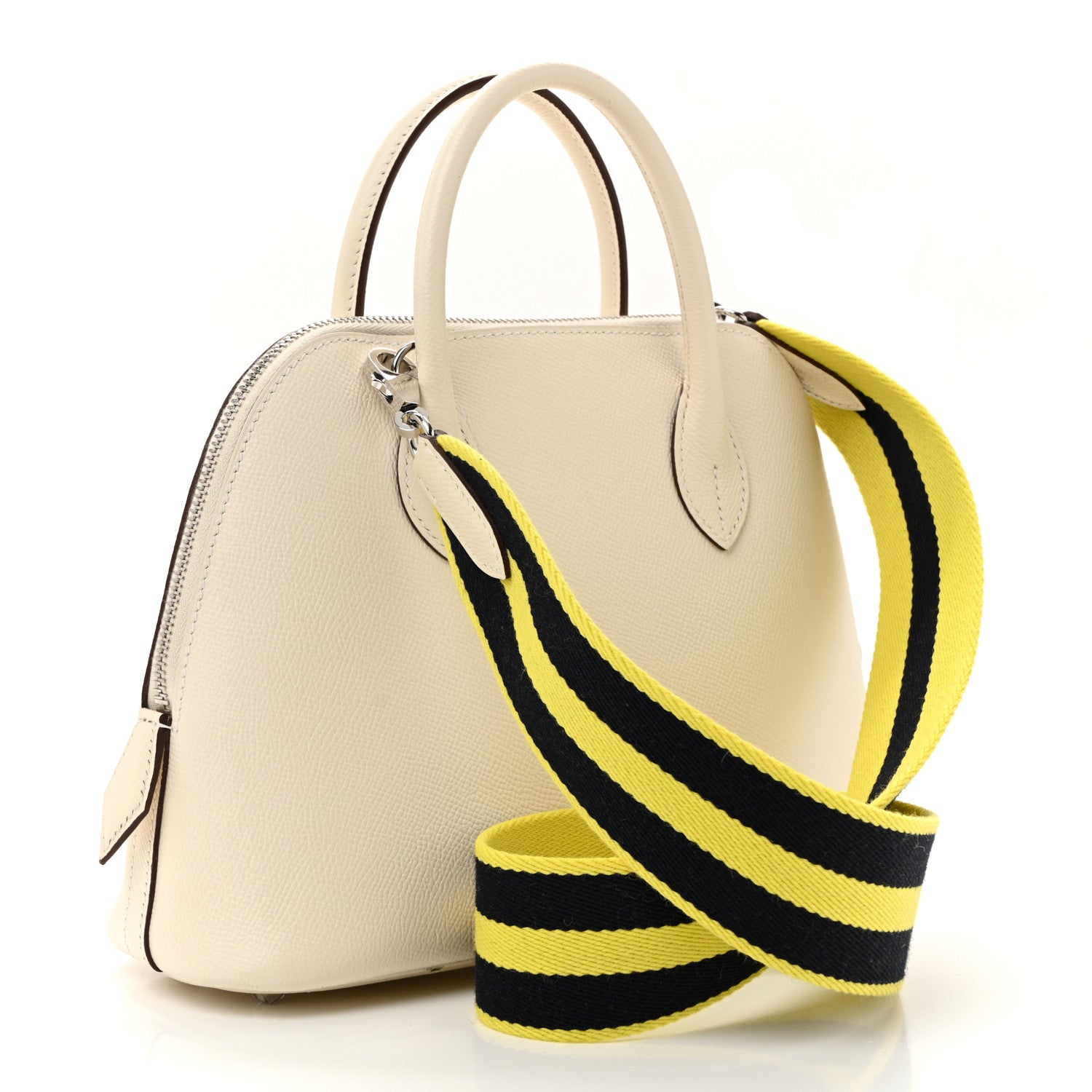 Hermes Epsom 1923 Sangle Bolide 25 Nata Bleu Indigo Lime 3 of 31