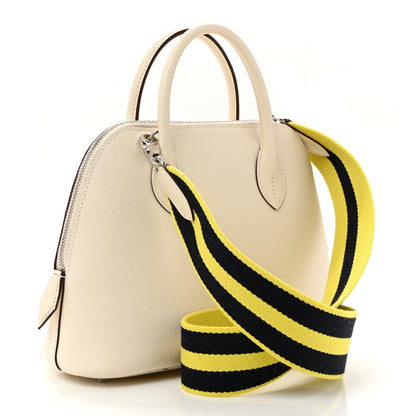 Hermes Epsom 1923 Sangle Bolide 25 Nata Bleu Indigo Lime 3 of 31