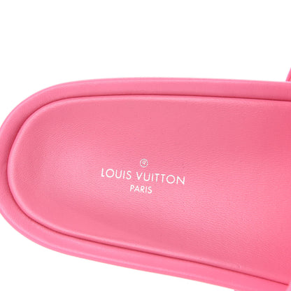 Louis Vuitton Lambskin Embossed Monogram Jumbo Flatform Mule Sandals 36.5 Rose Pop 8 of 11