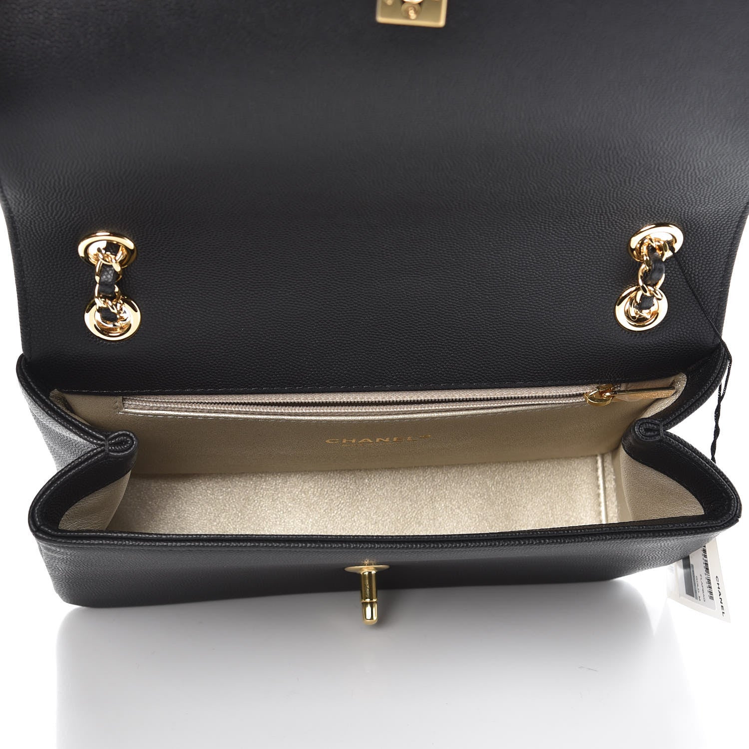 Chanel Grained Calfskin Embroidered Captain Gold Flap Bag Black 5 of 8