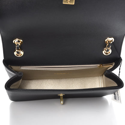 Chanel Grained Calfskin Embroidered Captain Gold Flap Bag Black 5 of 8