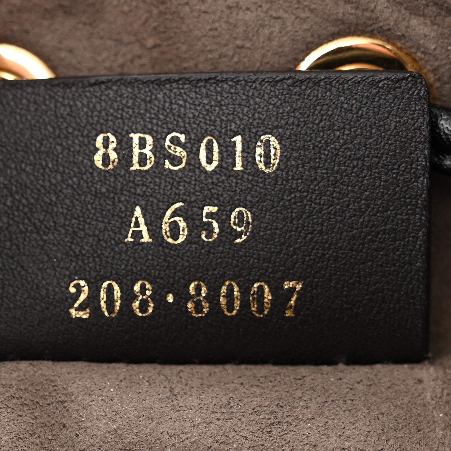 Fendi Vitello Liberty F is Fendi Bi-Color FF 1974 Embossed Mini Mon Tresor Bucket Bag Maya Black 7 of 10