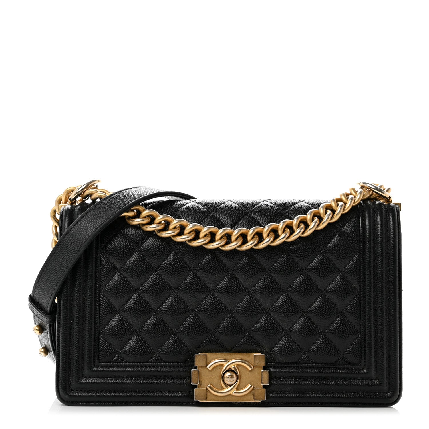 Chanel Caviar Quilted Medium Boy Flap Black 1 of 9