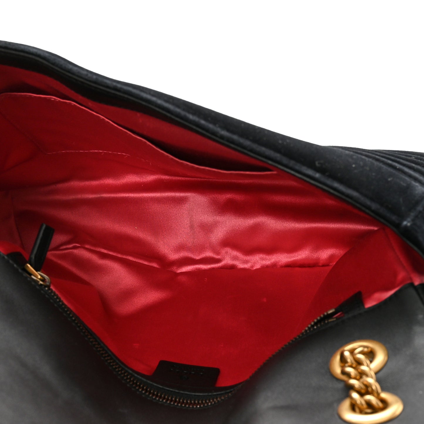 Velvet Matelasse Medium GG Marmont Shoulder Bag Black
